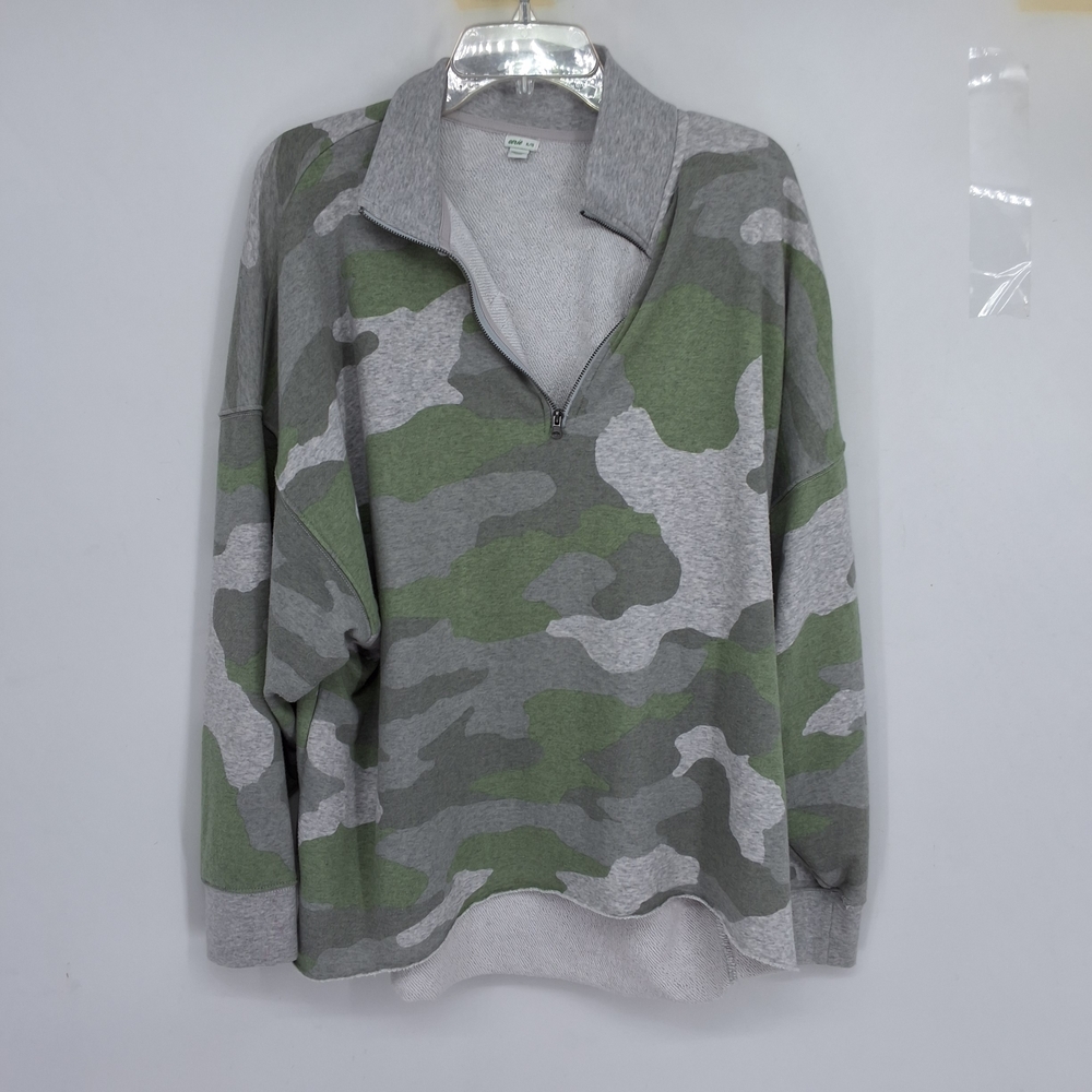Aerie XL Camouflage 1/4 Zip  Sweater